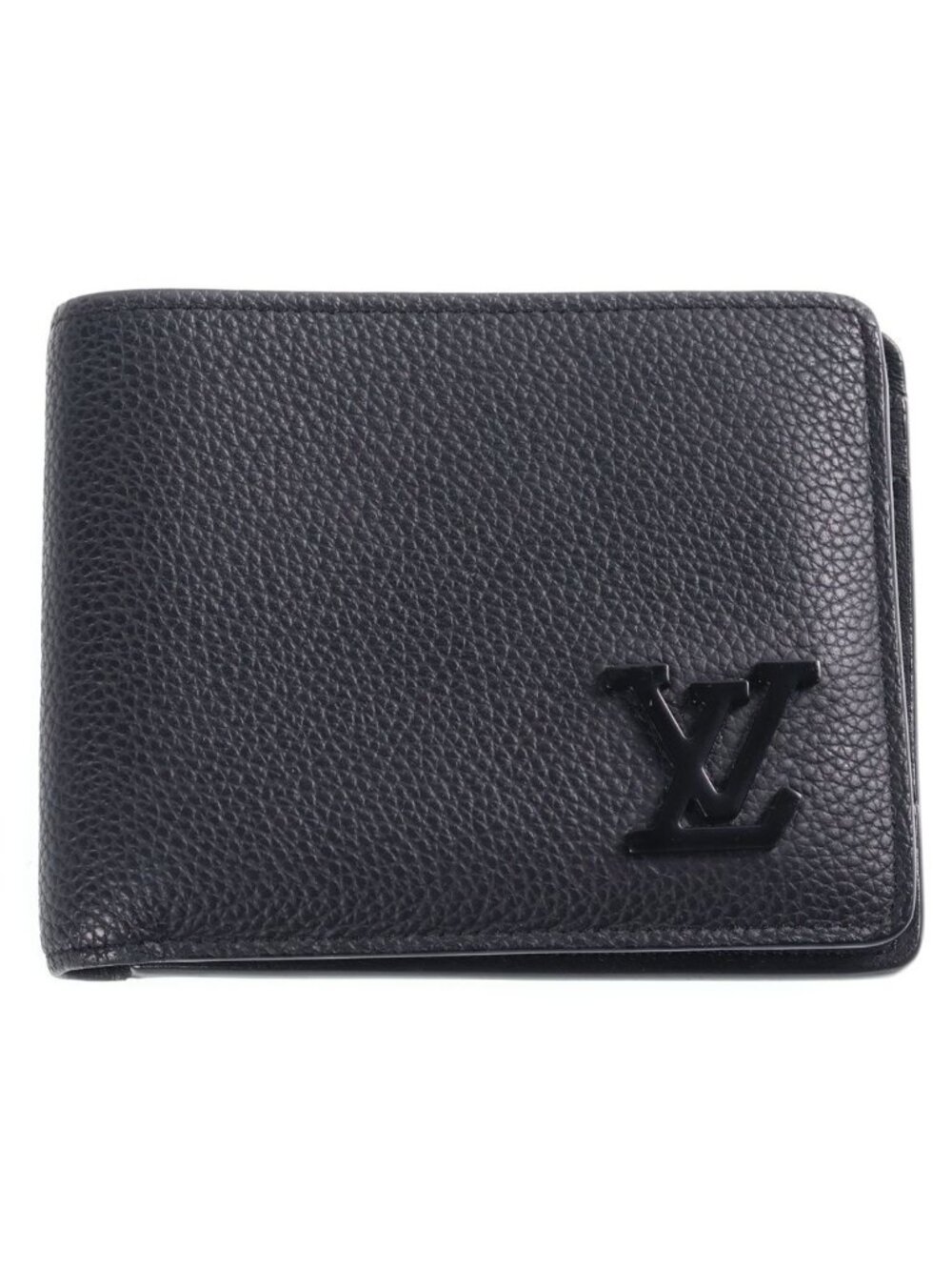 Louis Vuitton Portefeuille Multiple Aerogram Compact Wallet Bifold Black